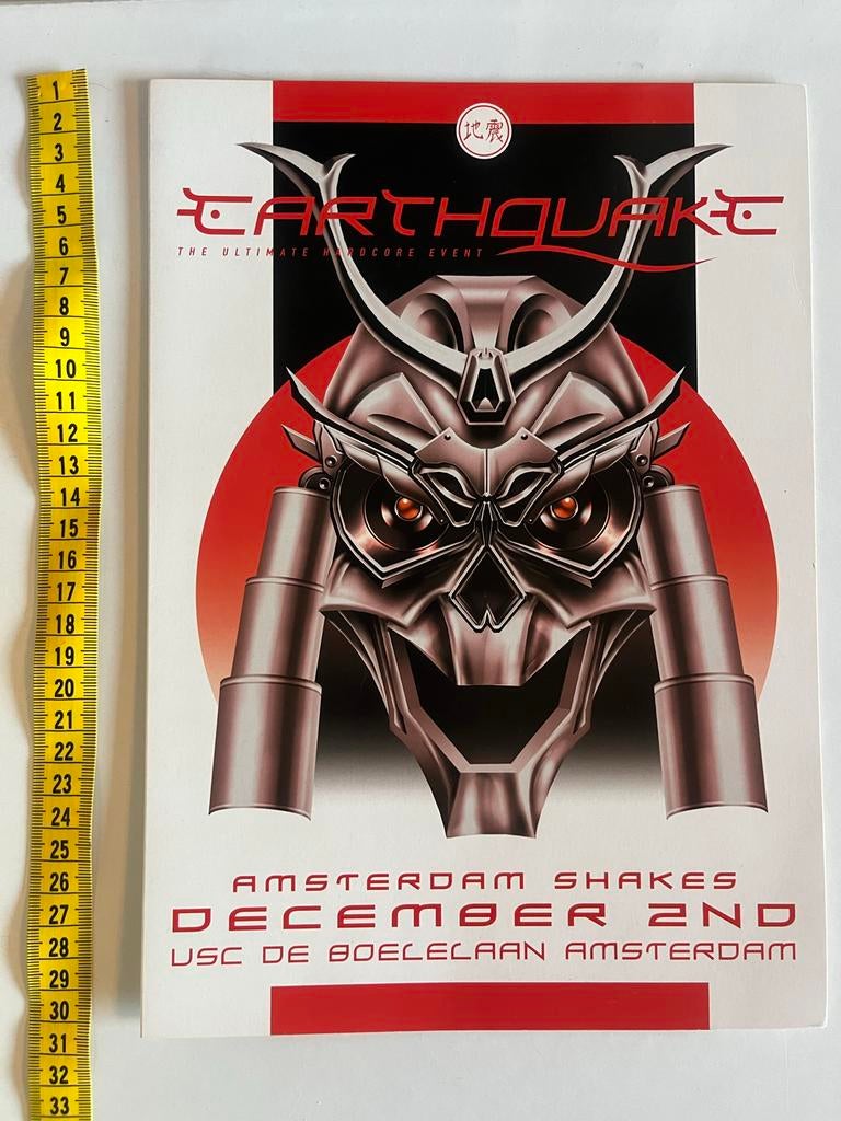 Earthquake - The Ultimate Hardcore Event Flyer, Verzamelen, Ophalen of Verzenden, Zo goed als nieuw, Foto of Kaart