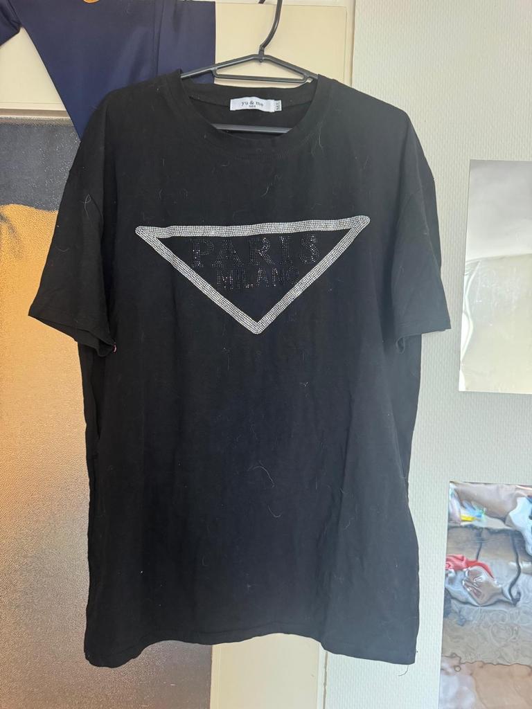 Yu & Me dames shirt - Paris Milano, Kleding | Dames, Maat 38/40 (M), Zwart, Yu & me, Ophalen of Verzenden