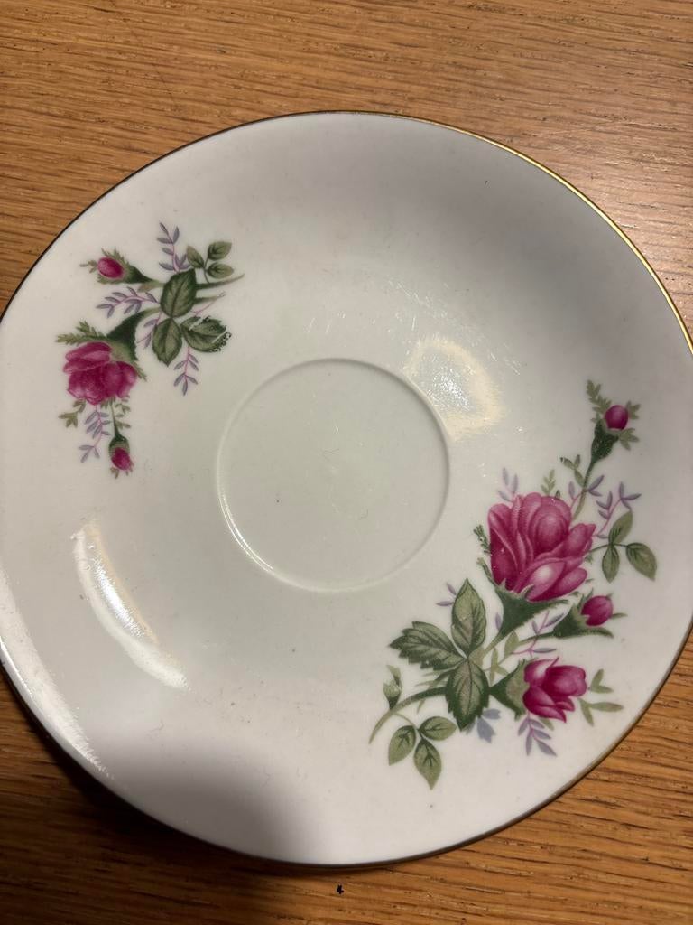 Vintage Tientsin Porseleinen Schotel met Rozen, Antiek en Kunst, Ophalen of Verzenden