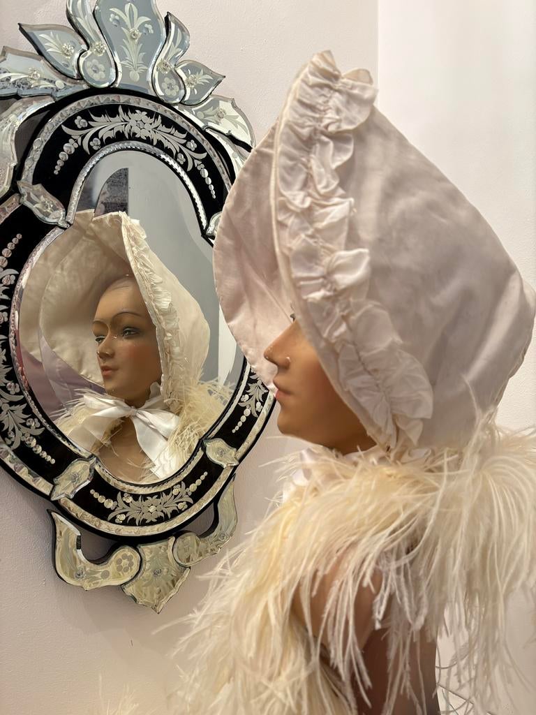 Oude vintage bonnet victoriaans theater, Ophalen of Verzenden