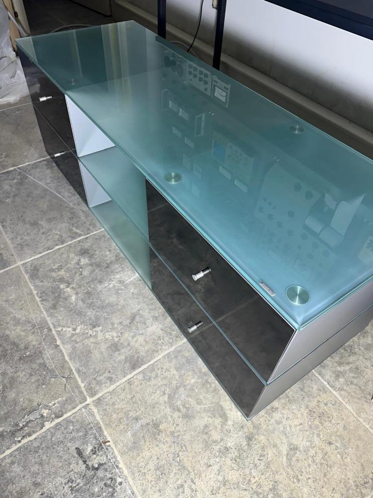 Spectral TV meubel, Gebruikt, Ophalen of Verzenden, Glas, Minder dan 100 cm