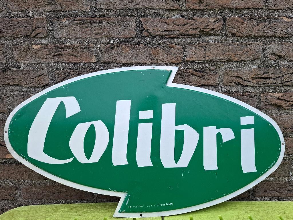 Oude reclamebord Colibri limonade van 1960, Verzamelen, Ophalen of Verzenden, Zo goed als nieuw, Reclamebord