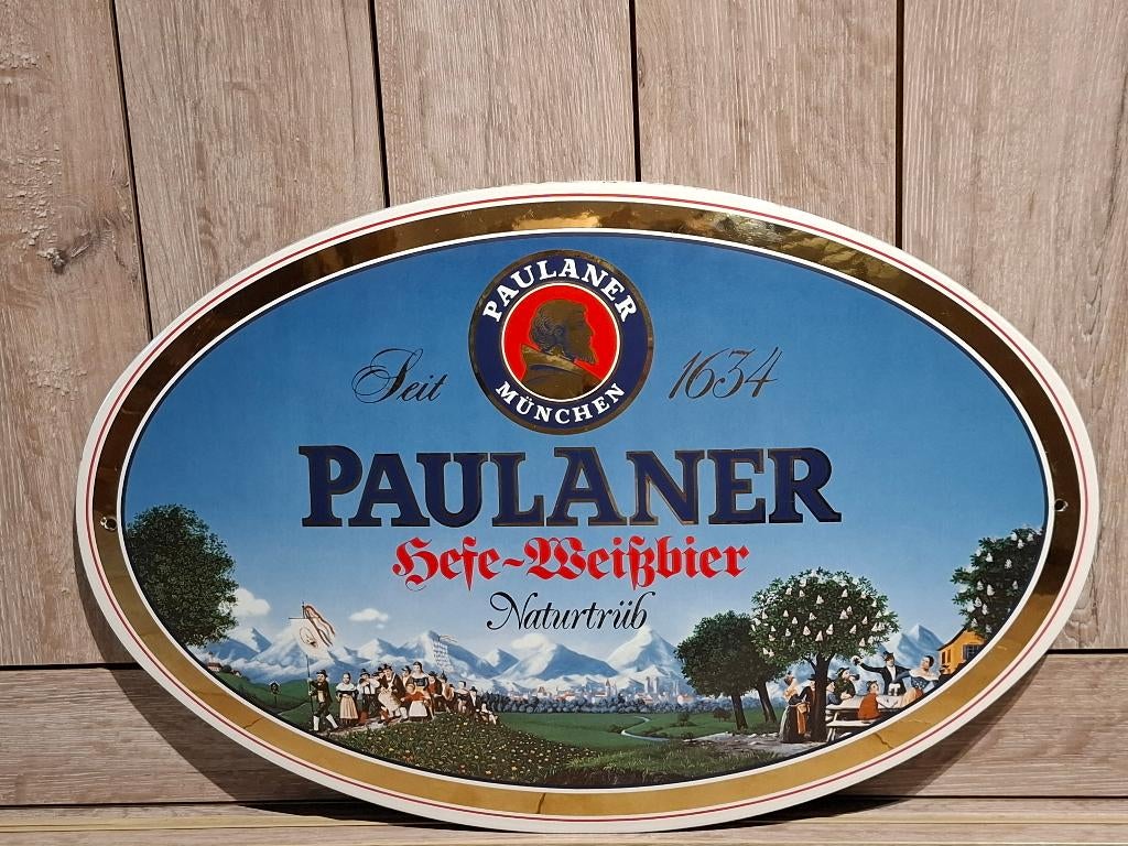 Emaillebord Paulaner, Ophalen of Verzenden, Nieuw, Reclamebord, Plaat of Schild, Overige merken