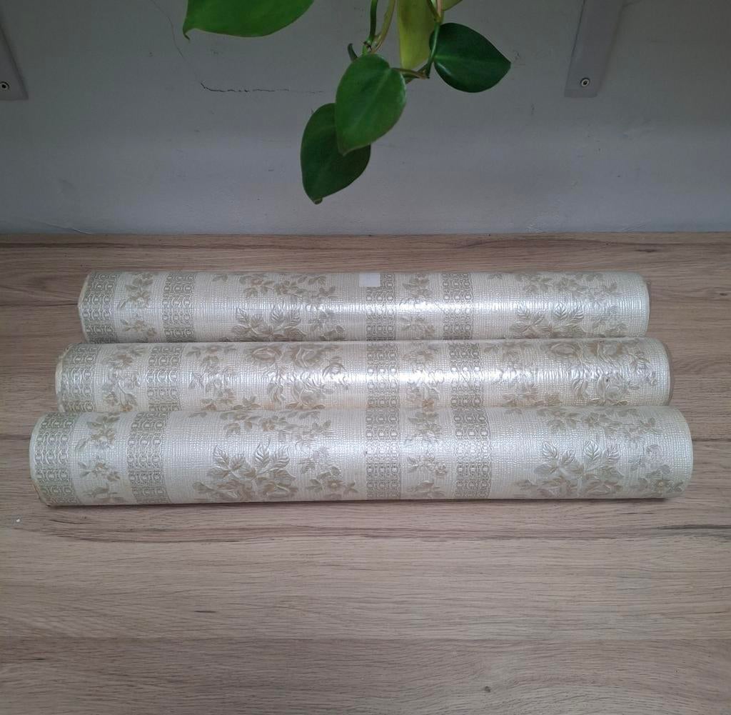 5 rollen vintage barok behang., Huis en Inrichting, Stoffering | Behang, Ophalen of Verzenden, Minder dan 10 m², Barok