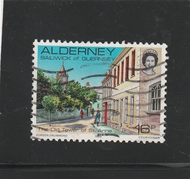 Alderney mi nr 3, Verzenden, Gestempeld