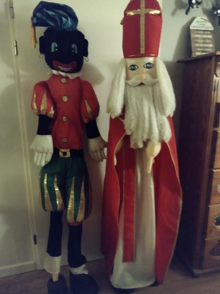 Sinterklaas en zwarte piet poppen 170 cm, Diversen, Sinterklaas, Ophalen, Gebruikt, Info@mvsattractieverhuur.nl, Mvs