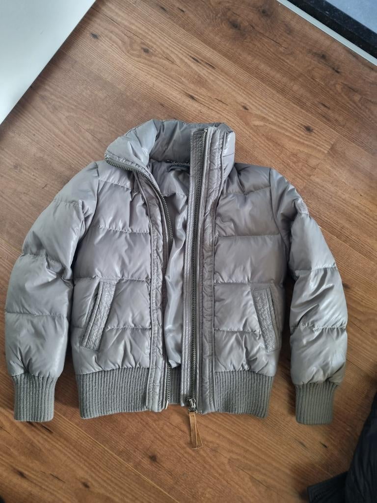 Moscow winterjas bomber donsjas mt 128/134  unisex, Ophalen of Verzenden, Zo goed als nieuw, Jongen of Meisje, Jas