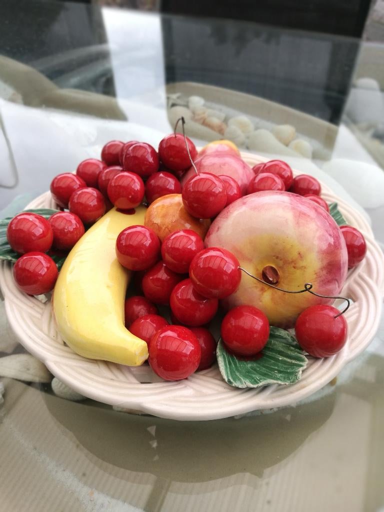 Capodimonte antiek porseleinen schaal met fruitten, Antiek en Kunst, Antiek | Porselein, Ophalen of Verzenden