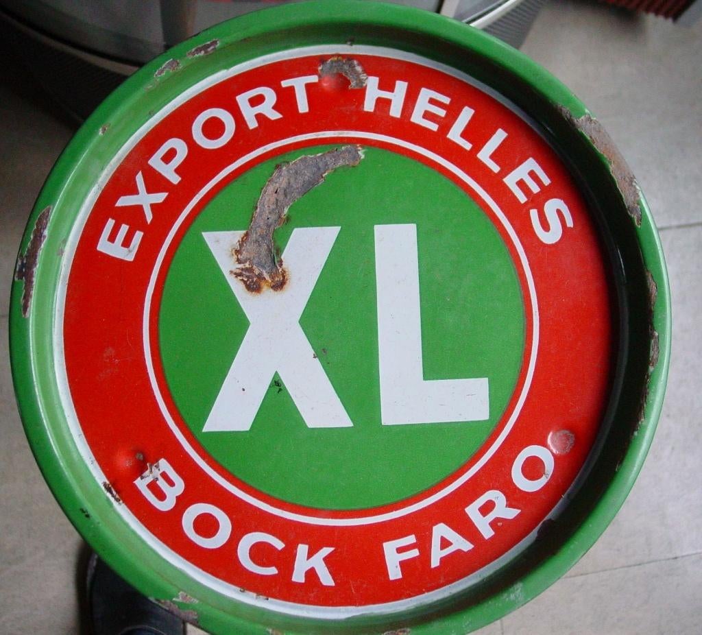 XL EXPORT HELLES BOCK FARO DIENPLATEAU -EMAIL-, Ophalen of Verzenden, Zo goed als nieuw, Glas of Glazen, Overige merken