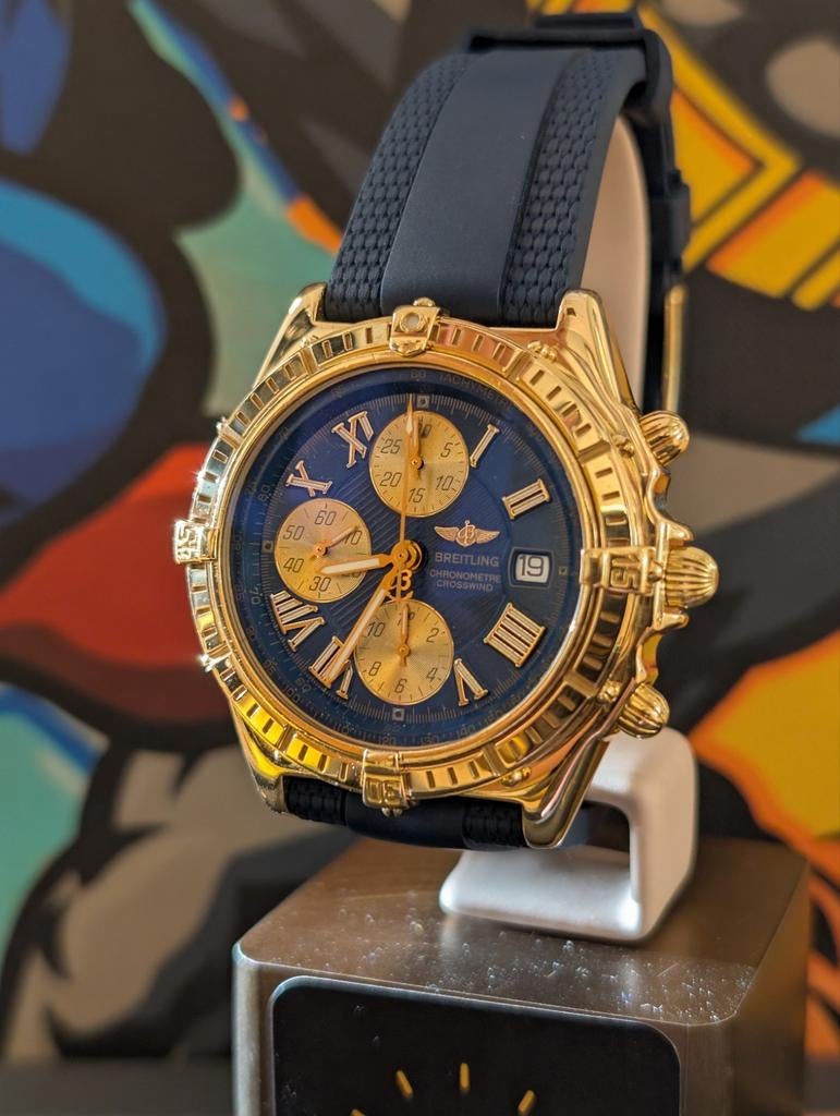 Breitling Crosswind K13055 full set prachtig, Ophalen of Verzenden, Zo goed als nieuw, Goud, Breitling