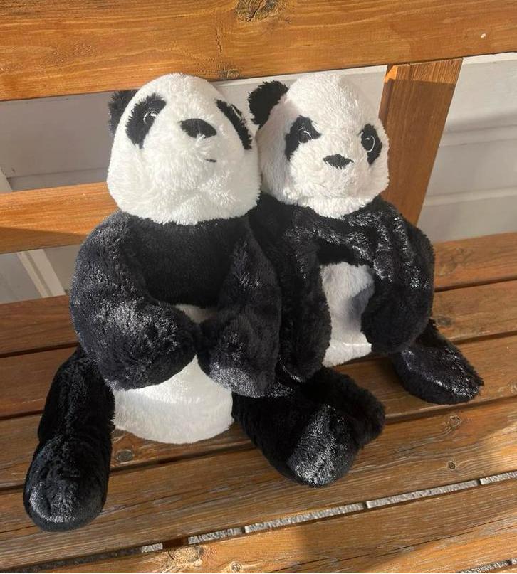 2x Ikea kramig knuffel panda, Ophalen of Verzenden