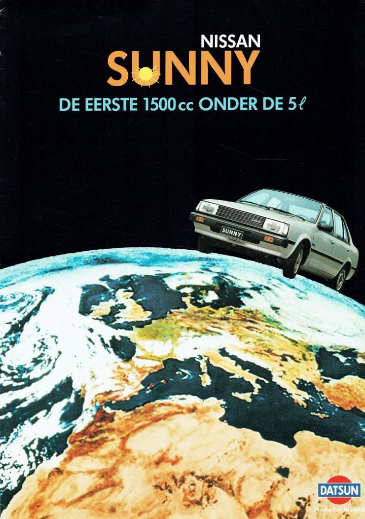 Folder Nissan Sunny (Belgische uitgave - 1982), Verzenden, Gelezen, Nissan