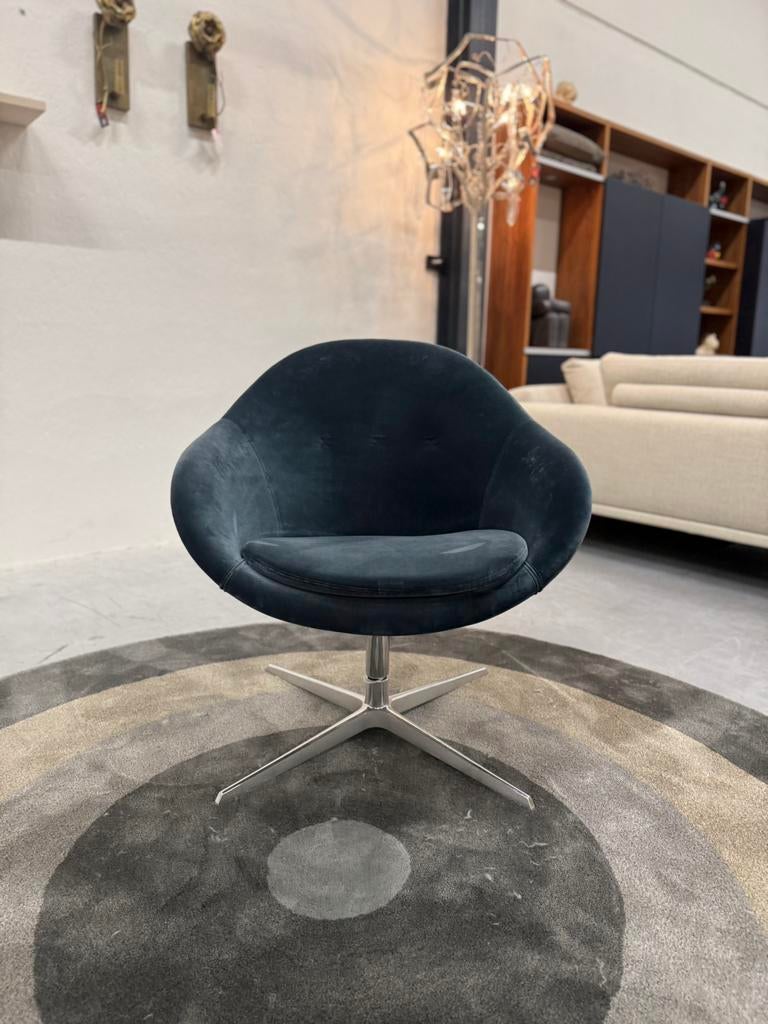 Showmodel Varier Kokon club Draai fauteuil Velour Stoel, Nieuw, 75 tot 100 cm, Varier, Stof