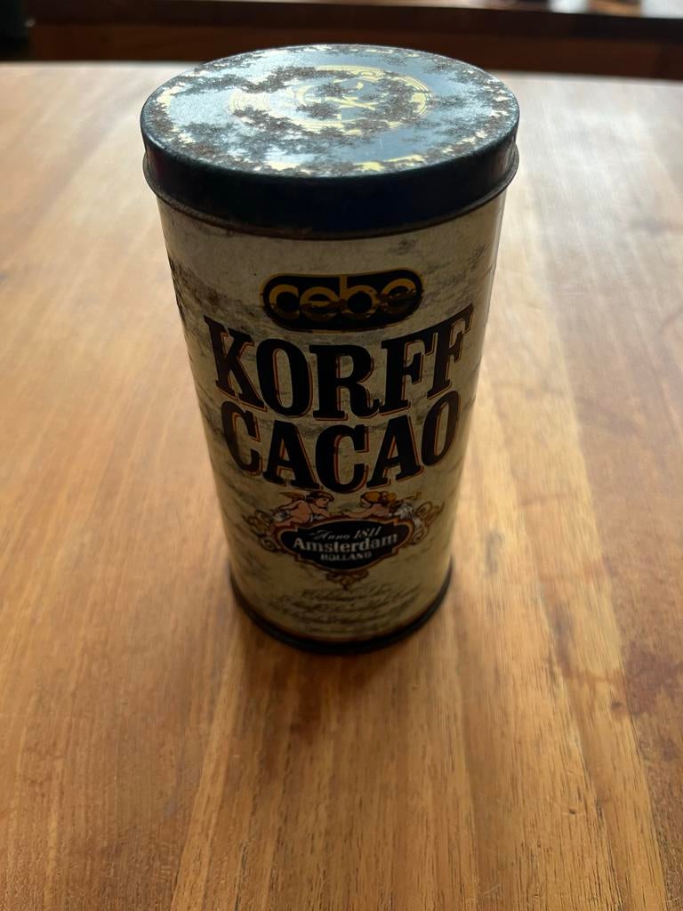 Korff cacao blik, Ophalen of Verzenden, Gebruikt, Overige
