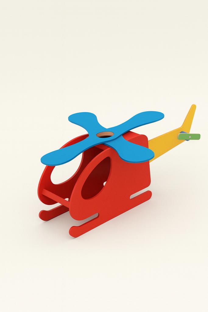 Houten Helikopter Kinderlamp – perfect stoere jongenskamer!, Ophalen, Zo goed als nieuw, Overige typen