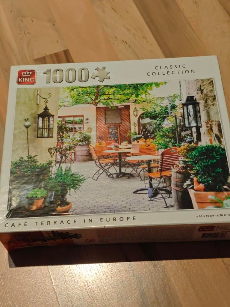 Puzzel 1000 pcs terras in Europa (king puzzels), Ophalen of Verzenden, 500 t/m 1500 stukjes, Gebruikt, Legpuzzel