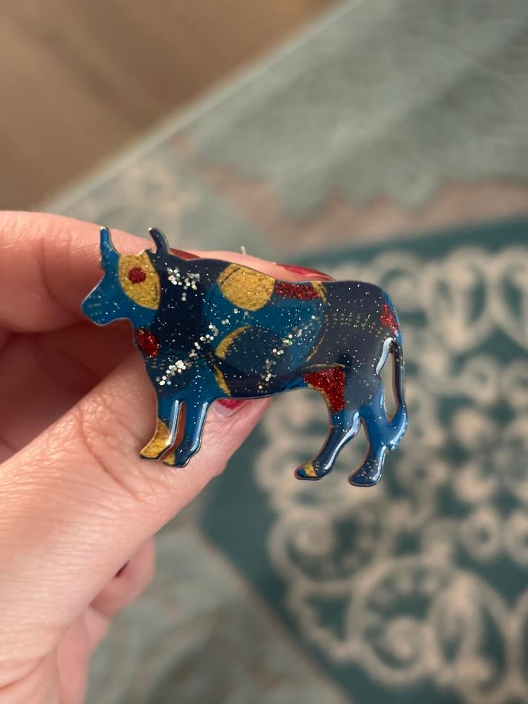 Broche koe stier, Ophalen of Verzenden, Nieuw, Overige materialen