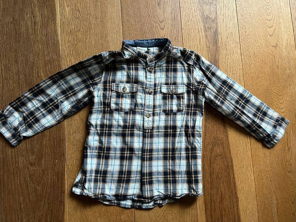 Stoer bloesje / overhemd H&M maat 86 houthakkers hemd zgan, Kinderen en Baby's, H&M, Ophalen of Verzenden, Zo goed als nieuw, Overhemdje of Bloesje