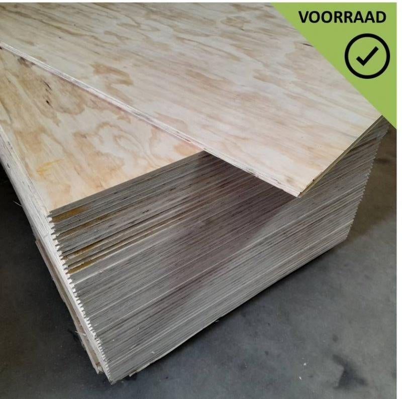 Nieuwe 18 mm underlayment platen 122x244, mes groef, Ophalen, Multiplex, Minder dan 20 mm, Nieuw
