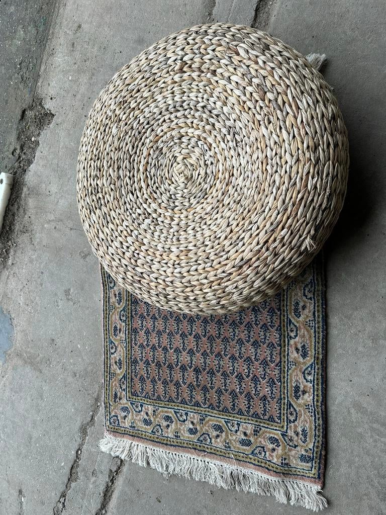 Ikea Rotan/rieten poef Alseda, Ophalen, Bruin, Riet of Rotan, Zo goed als nieuw