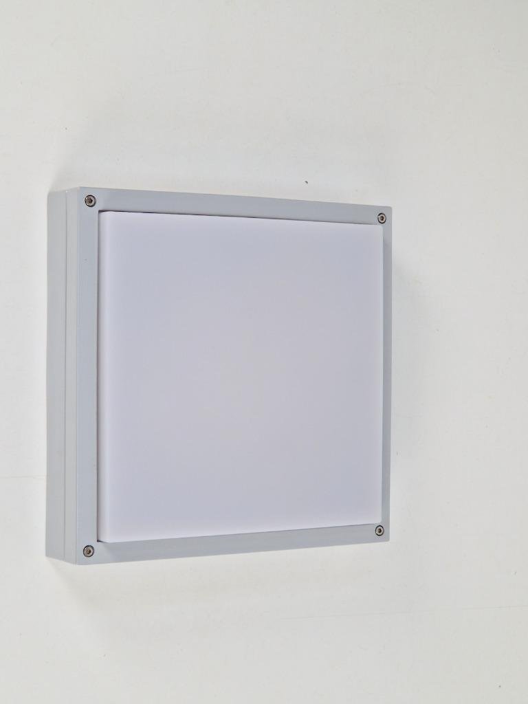 7 Ilmas Mini Flat DRIFT buitenlamp zilver wit IP65 slagvast, Wandlamp, Ophalen of Verzenden, Netvoeding, 50 tot 250 watt