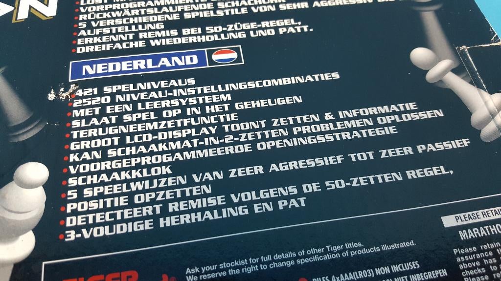 Tiger Chess Marathon schaakcomputer, 1997. 7C10, Tweedehands verkoop, Tweedehands verkoop, Gebruikt, Ophalen of Verzenden