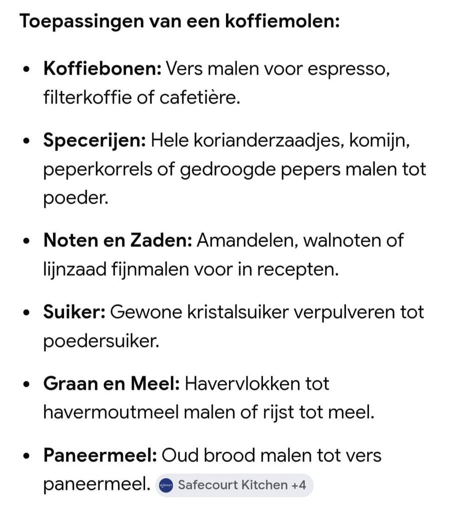 Switch On Elektrische Koffiemolen - Nieuw in doos, Overige modellen, Koffiebonen, Ophalen of Verzenden, Zo goed als nieuw