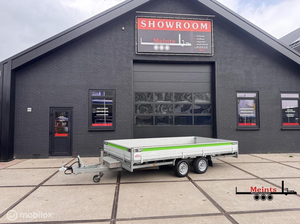 Hulco MEDAX-2 plateauwagen aanhanger 405x203 3000KG, Gebruikt
