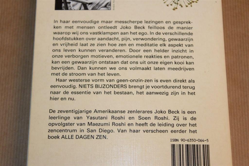 Niets Bijzonders — Zen-meditatie, Charlotte Joko Beck, Ophalen of Verzenden, Gelezen, Overige onderwerpen, Achtergrond en Informatie
