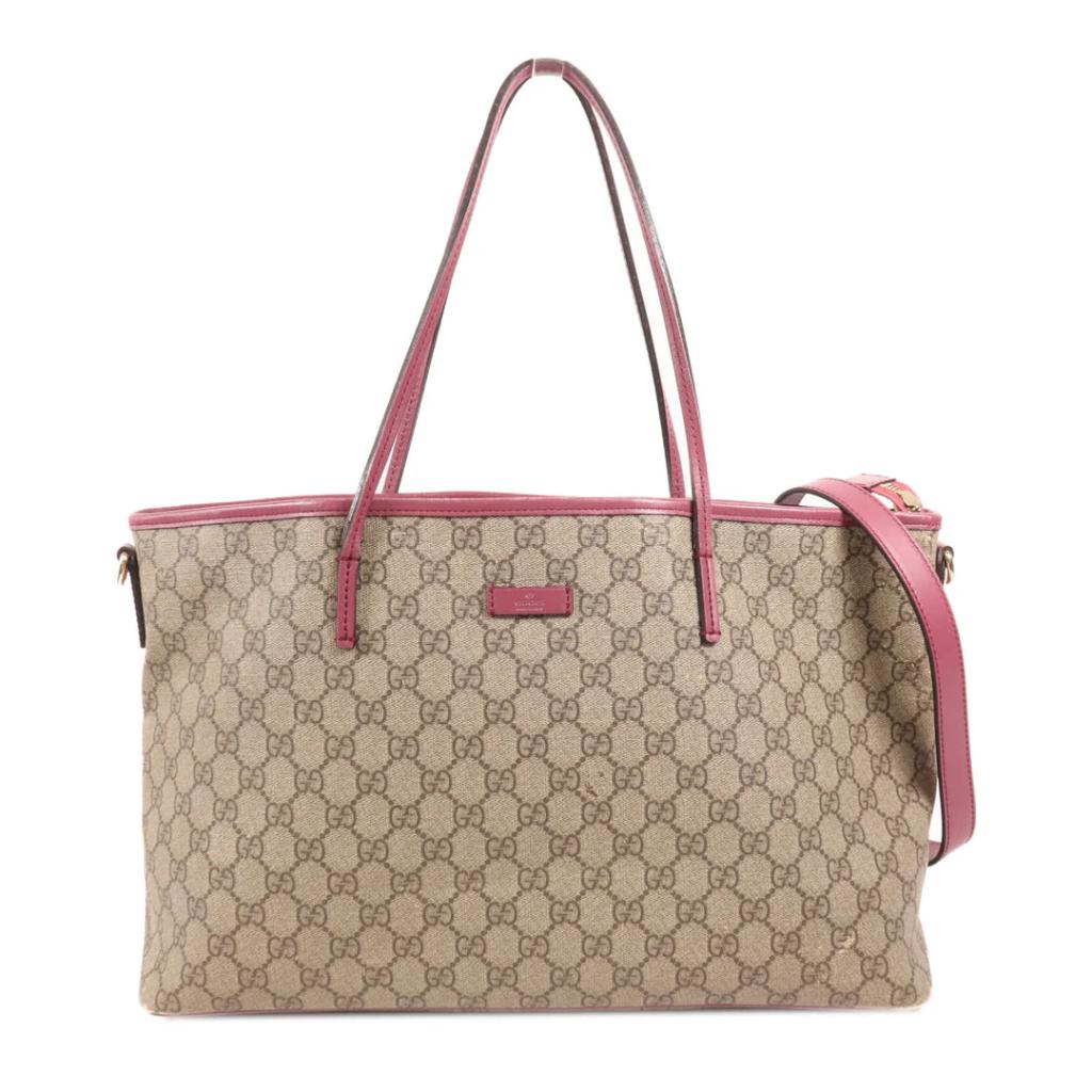Gucci Supreme Canvas Monogram Tote Bag Paars, Sieraden, Tassen en Uiterlijk, Tassen | Damestassen, Nieuw, Shopper, Paars, Verzenden