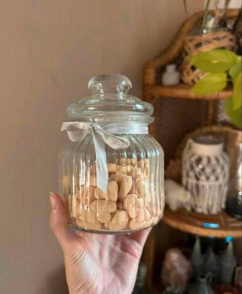 Landelijk brocante weckpot / voorraadpot van glas, Ophalen of Verzenden