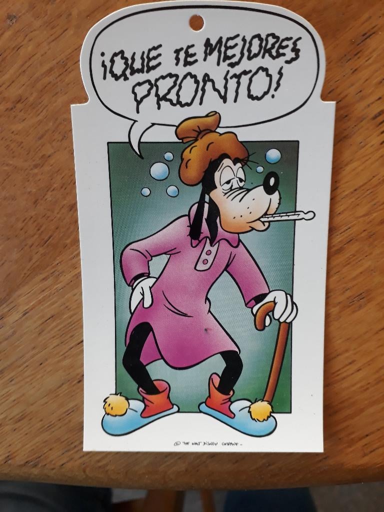 Disney Goofy spaans geschenkkaartje, Ophalen of Verzenden, Goofy of Pluto, Nieuw, Beeldje of Figuurtje