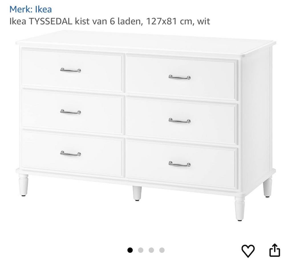 Ikea tyssedal ladekast, Ophalen, 50 tot 100 cm, Zo goed als nieuw, Minder dan 100 cm