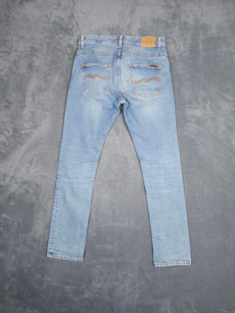 Nudie Jeans Broek Grim Tim 33/34 Slim Fit Blauw Jeans, Nudie Jeans, Blauw, ., Ophalen of Verzenden