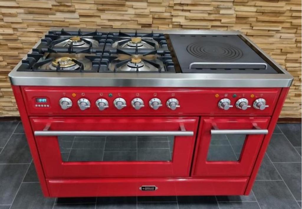 Luxe Fornuis Boretti Majestic 120cm rood Coupe de Feu, Niet ingevuld, Niet ingevuld, Ophalen of Verzenden, Zo goed als nieuw