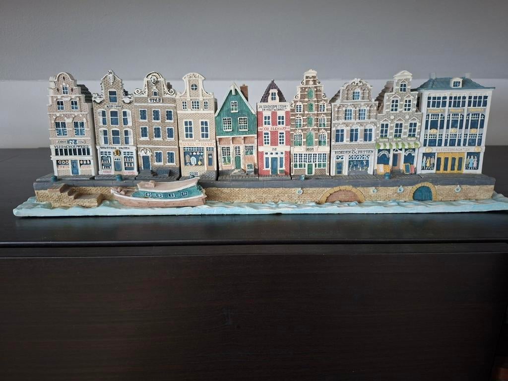 Grachtenpandjes miniatuur - Amsterdamse gevels € 50,00, Ophalen of Verzenden, Zo goed als nieuw, Overige typen