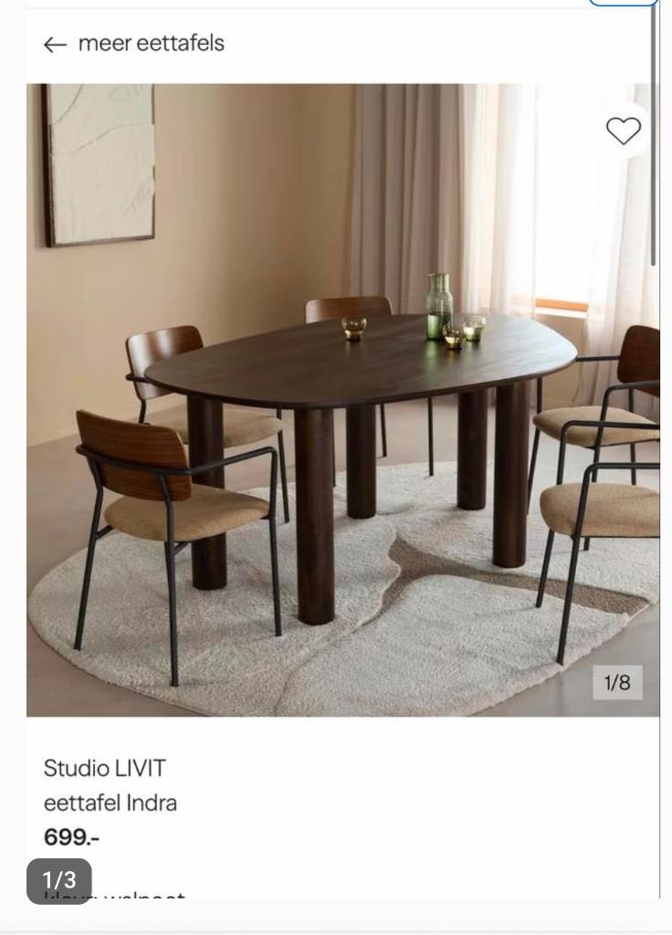 Eettafel, Huis en Inrichting, Tafels | Eettafels, Ophalen, 100 tot 150 cm, Nieuw, Vijf personen of meer