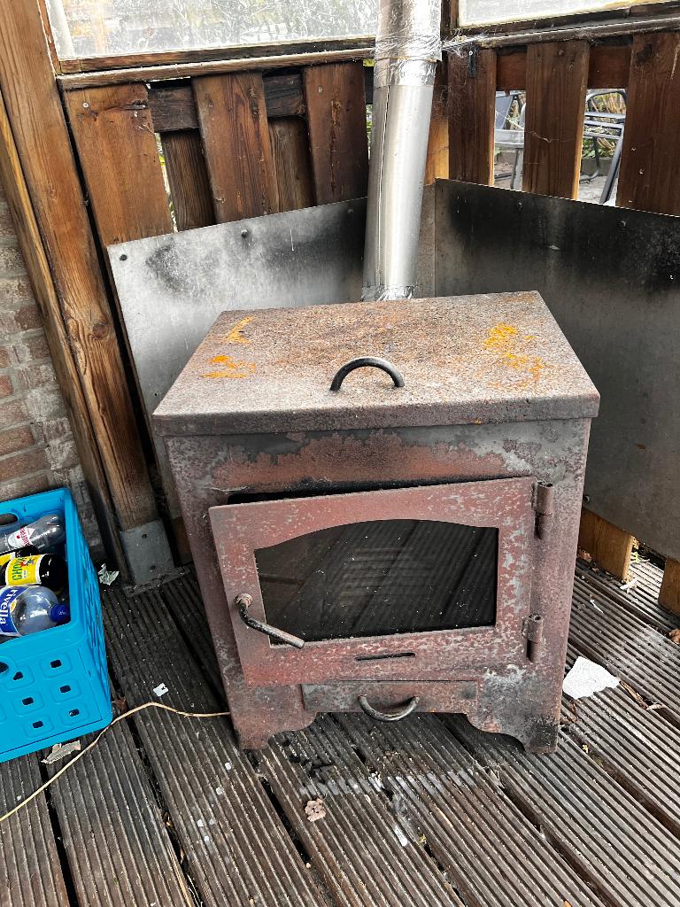 Houtkachel / tuinkachel, Tuin en Terras, Ophalen, Gebruikt