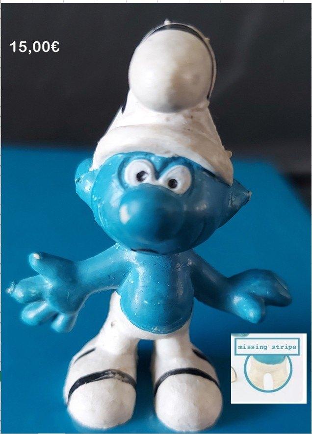 Boef Smurf - 1 streep mist - Schleich - 5,5cm € 15,00, Ophalen of Verzenden, Zo goed als nieuw, Verschillende Smurfen