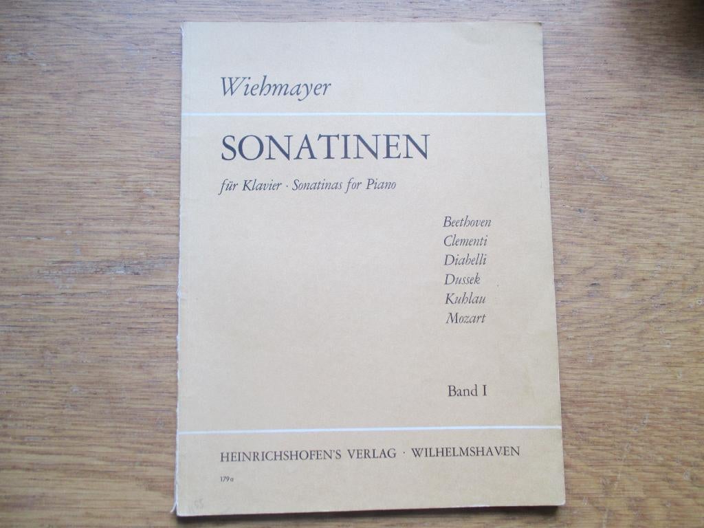 Wiehmayer - sonatines voor piano, Muziek en Instrumenten, Bladmuziek, Klassiek, Ophalen of Verzenden, Zo goed als nieuw, Artiest of Componist