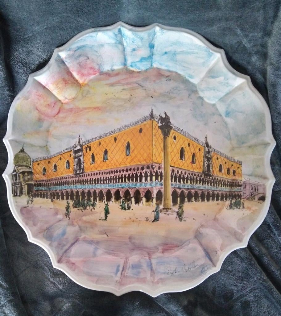 Groot Italiaans wandbord schaal, Ophalen of Verzenden