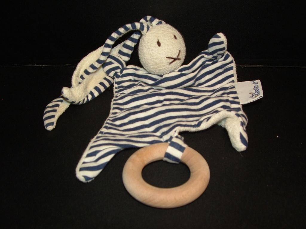 KEPTIN JR KONIJN KNUFFELDOEKJE MET HOUTEN RING, Ophalen of Verzenden, Nieuw, Overige typen