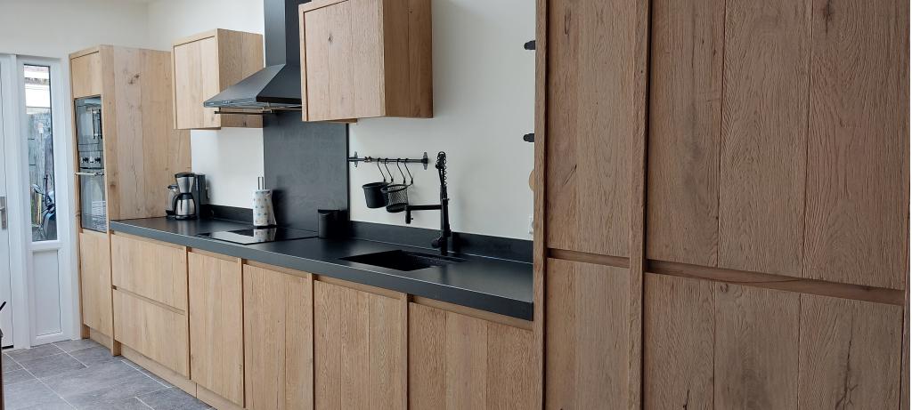 Houten Keuken - Robuust Landelijk - ALLES OP MAAT, Niet ingevuld, Bruin, Niet ingevuld, Enkelwandige keuken