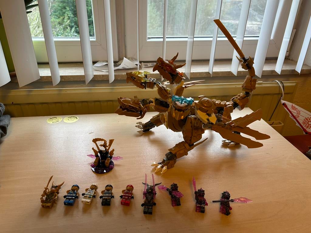 LEGO Ninjago Lloyd's Gouden Ultra Draak, Ophalen of Verzenden, Zo goed als nieuw, Complete set, Lego