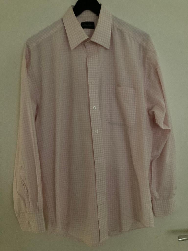 Prachtig ruitjes overhemd rose/wit maat 42, Kleding | Heren, Overige kleuren, Quinten Landauer, Ophalen of Verzenden, Zo goed als nieuw