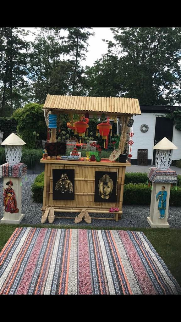 Oosterse bar te huur met decoratie bali - thais - chinees, Ophalen, Zo goed als nieuw, Overige
