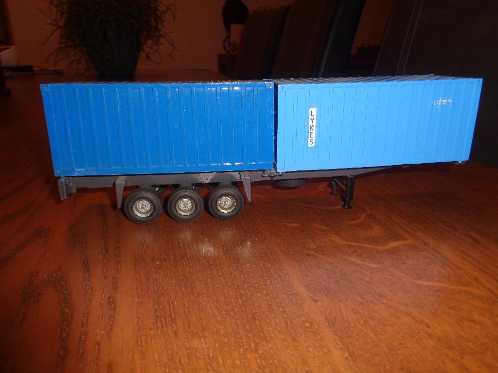 Tekno oplegger twee containers, Ophalen of Verzenden, Zo goed als nieuw, Bus of Vrachtwagen, Tekno