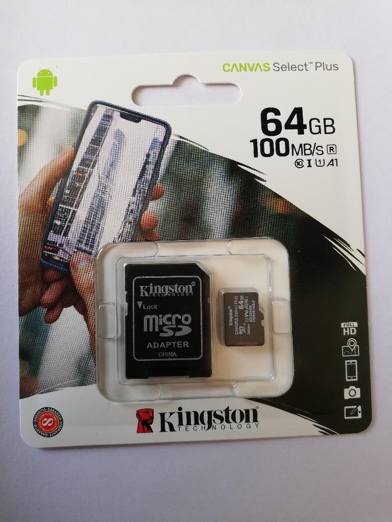 Kingston micro SD kaart 64GB nieuw, SD, Kingston, Nieuw, Ophalen of Verzenden