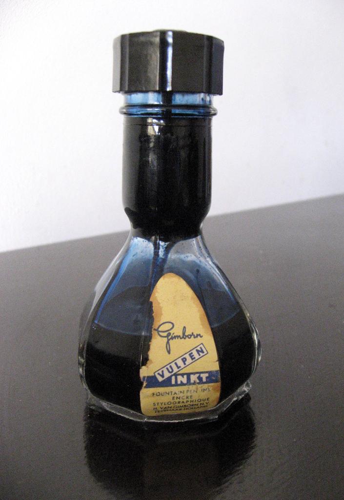 Art deco langhalsfles Gimborn inkt, ontwerp AD Copier, Antiek en Kunst, Antiek | Kantoor en Zakelijk, Ophalen of Verzenden