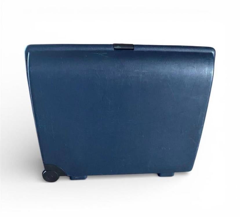 Blauwe Carlton koffer met harde schaal en 3 sleutels, Wieltjes, Gebruikt, Hard kunststof, Minder dan 50 cm